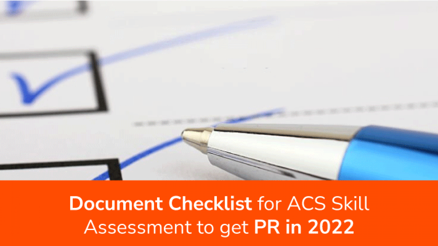 Document Checklist for ACS Skill Assessment