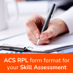 ACS RPL form fomat for your skill assessment