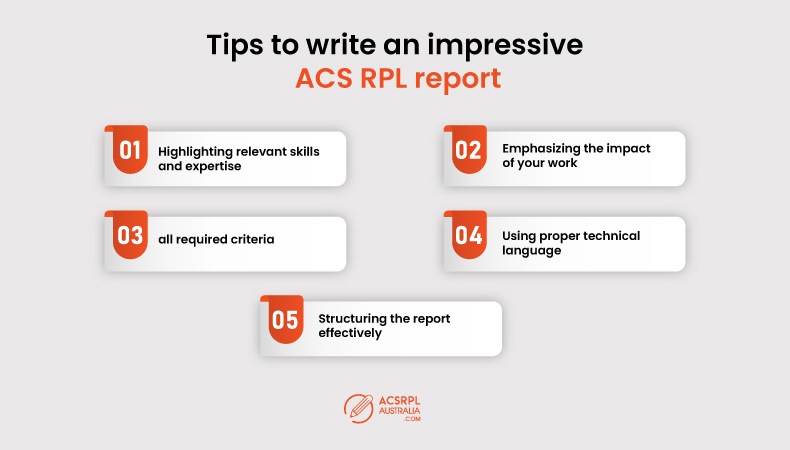 Tips to write an impressive ACS RPL report